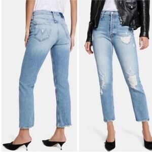 MOTHER SUPERIOR The Tomcat Ankle Jeans Quite Contrary Wash 25 Frayed